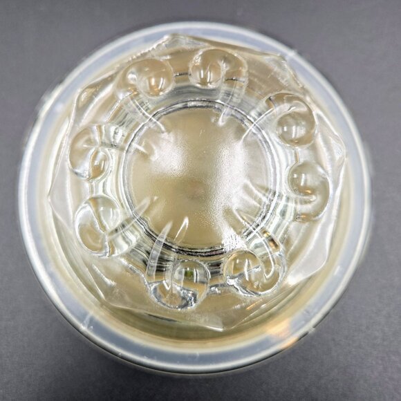 Vintage LE Smith Clear Glass Canister Atterbury Scroll Candy Cookie Jar Read - Picture 12 of 14